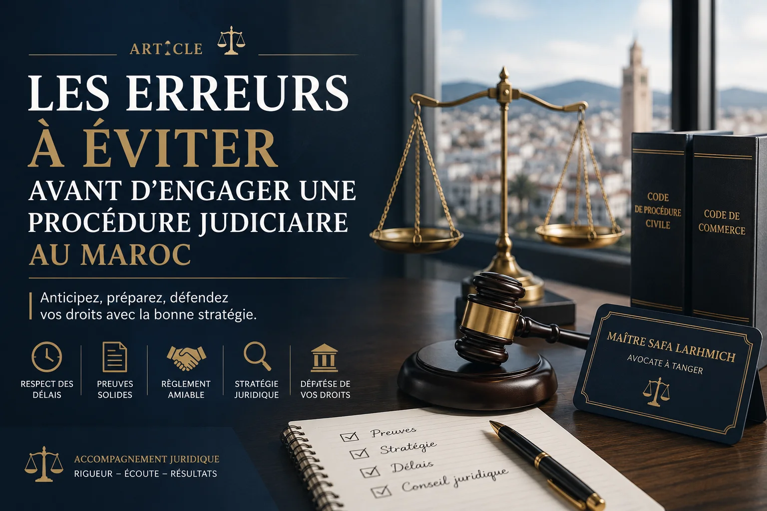 Les erreurs à éviter avant d’engager une procédure judiciaire au Maroc